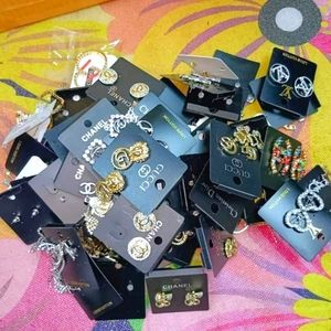 25 ct Stainless steel assorted Fashion letter lot of earrings